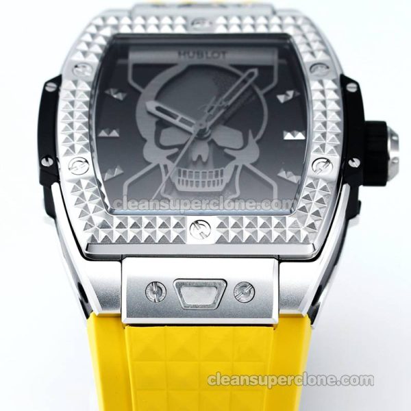 Big Bang replica watch details and pricing TW Factory Hublot 646.CI Skull yellow rubber mechanical men