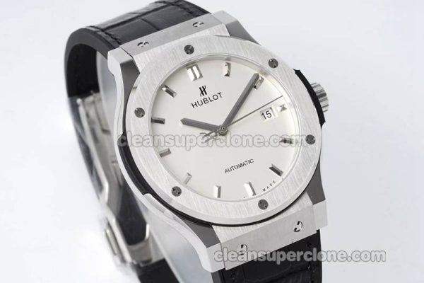 Classic Fusion replica watch details and pricing JJ Factory Hublot 542.NX white Leather strap mechanical men