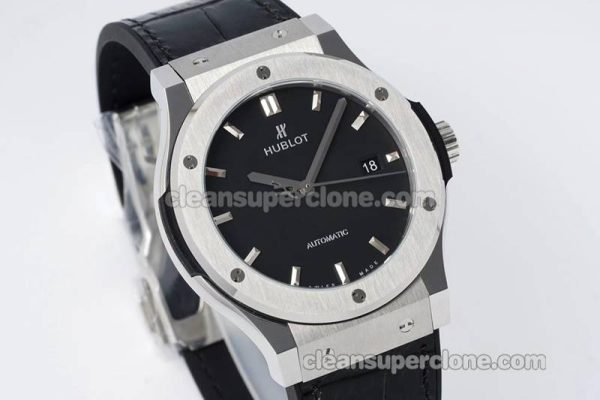 Classic Fusion replica watch details and pricing JJ Factory Hublot 542.NX black Leather strap mechanical men