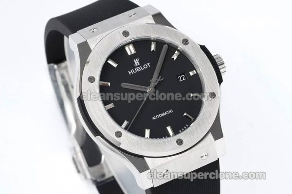 Classic Fusion replica watch details and pricing JJ Factory Hublot 542.NX black Rubber strap mechanical men