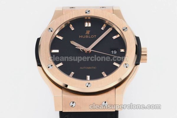 Classic Fusion replica watch details and pricing JJ Factory Hublot 542.OX black Leather strap mechanical men