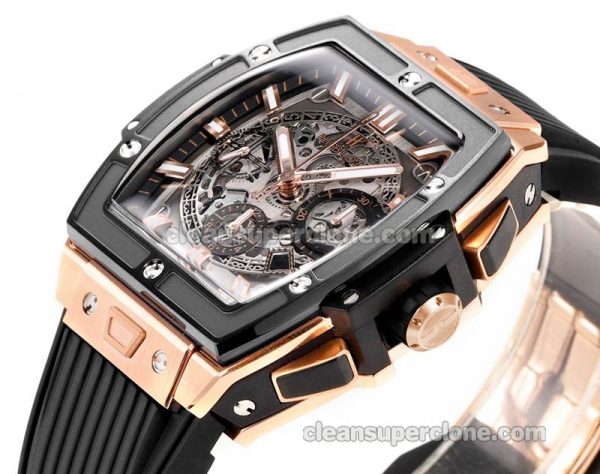 Big Bang replica watch details and pricing Hublot 642.OM Rose gold case black bezel mechanical men
