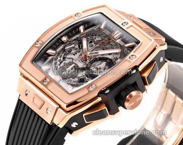 Big Bang replica watch details and pricing Hublot 642.OM Rose gold case black strap mechanical men