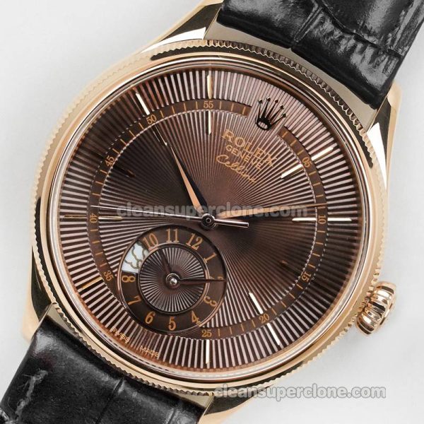 Rolex Super Clone Watch pictures and prices EW Factory Cellini 50525 brown mechanical men
