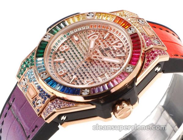 Big Bang replica watch details and pricing MS Factory Hublot 465.OX Colored diamond mechanical men