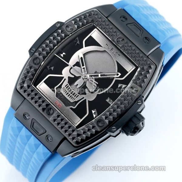 Big Bang replica watch details and pricing TW Factory Hublot 646.CI Skull Blue rubber mechanical men