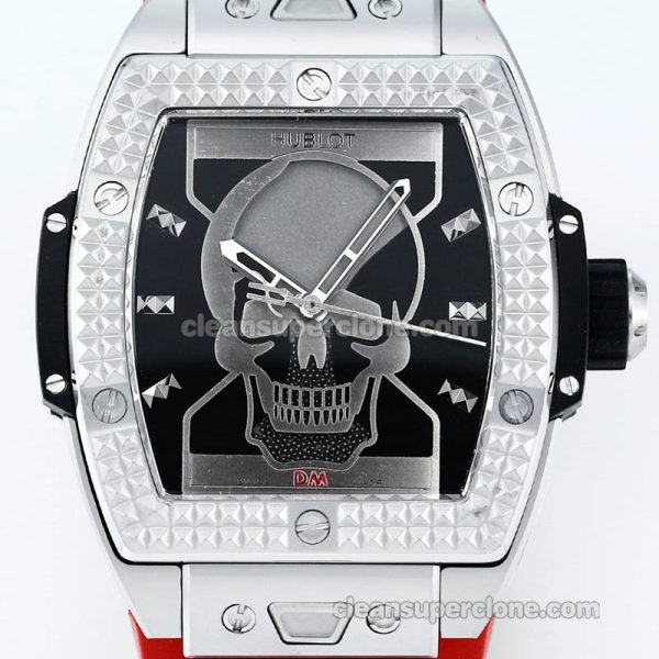Big Bang replica watch details and pricing TW Factory Hublot 646.CI Skull red rubber mechanical men