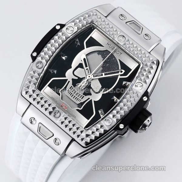 Big Bang replica watch details and pricing TW Factory Hublot 646.CI Skull white rubber mechanical men