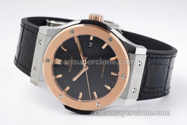 Classic Fusion replica watch details and pricing JJ Factory Hublot 542.NO black Leather strap mechanical men