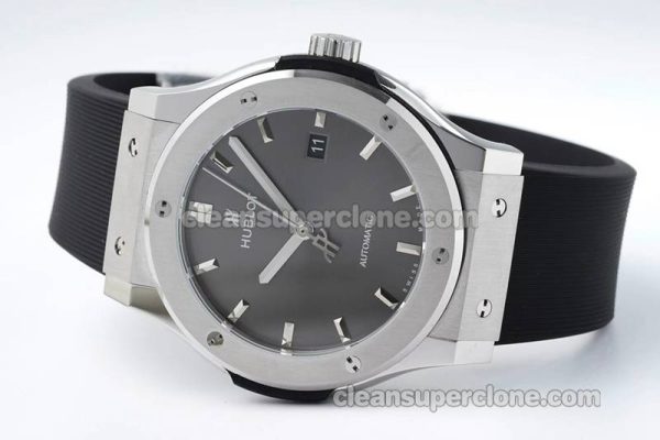 Classic Fusion replica watch details and pricing JJ Factory Hublot 542.NX Grey Rubber strap mechanical men