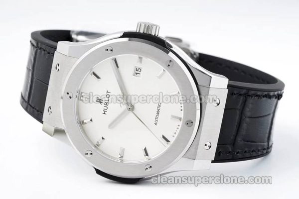 Classic Fusion replica watch details and pricing JJ Factory Hublot 542.NX white Leather strap mechanical men