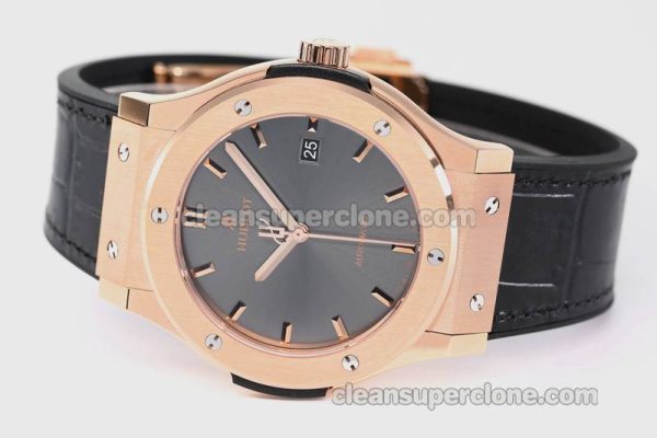 Classic Fusion replica watch details and pricing JJ Factory Hublot 542.OX Grey Leather strap mechanical men