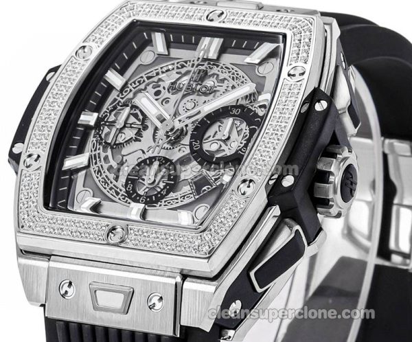 Big Bang replica watch details and pricing Hublot 642.NX Diamond bezel mechanical men