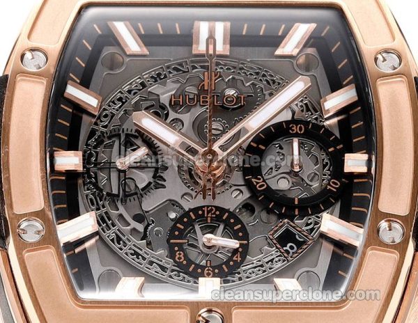 Big Bang replica watch details and pricing Hublot 642.OM Rose gold case black strap mechanical men
