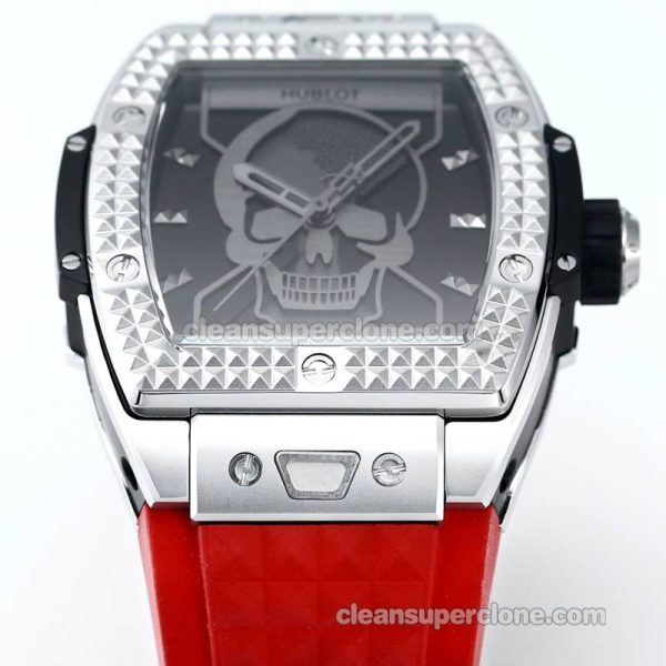 Big Bang replica watch details and pricing TW Factory Hublot 646.CI Skull red rubber mechanical men