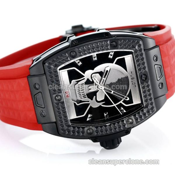 Big Bang replica watch details and pricing TW Factory Hublot 646.CI Skull red rubber mechanical men