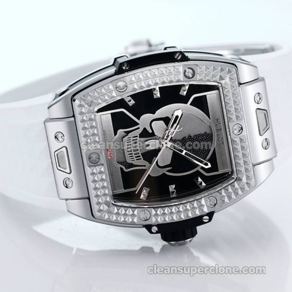Big Bang replica watch details and pricing TW Factory Hublot 646.CI Skull white rubber mechanical men