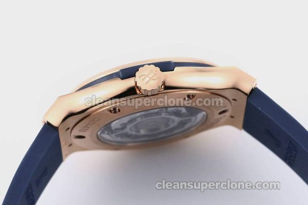 Classic Fusion replica watch details and pricing JJ Factory Hublot 542.OX blue Rubber strap mechanical men