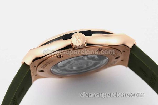 Classic Fusion replica watch details and pricing JJ Factory Hublot 542.OX Green Rubber strap mechanical men