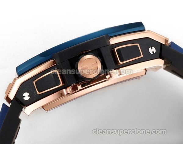 Big Bang replica watch details and pricing Hublot 642.OL Rose gold case blue bezel mechanical men