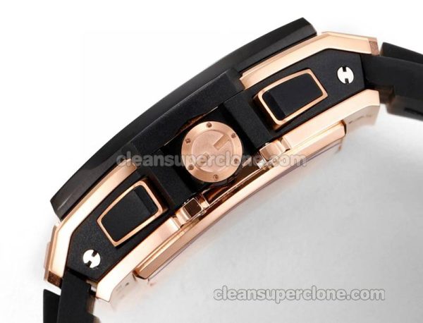 Big Bang replica watch details and pricing Hublot 642.OM Rose gold case black bezel mechanical men