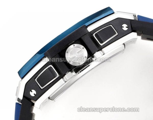 Big Bang replica watch details and pricing Hublot 642.NL Blue bezel blue strap mechanical men