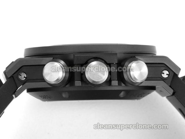 Big Bang replica watch details and pricing Hublot 411.CI black ceramics black rubber mechanical men