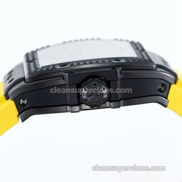 Big Bang replica watch details and pricing TW Factory Hublot 646.CI Skull yellow rubber mechanical men