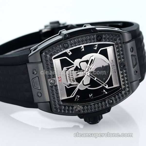 Big Bang replica watch details and pricing TW Factory Hublot 646.CI Skull black rubber mechanical men