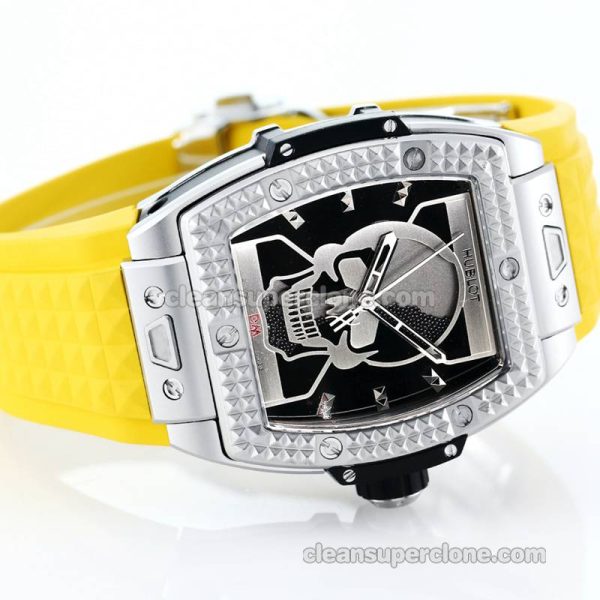 Big Bang replica watch details and pricing TW Factory Hublot 646.CI Skull yellow rubber mechanical men