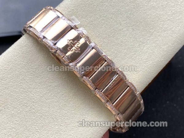 Patek Philippe Super Clone watch picture and price Twenty~4 Rose gold Brown dial Diamond 7300 mechanical women