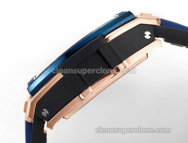 Big Bang replica watch details and pricing Hublot 642.OL Rose gold case blue bezel mechanical men