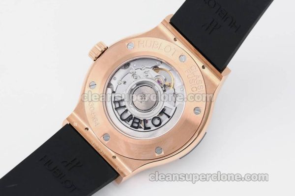 Classic Fusion replica watch details and pricing JJ Factory Hublot 542.OX black Rubber strap mechanical men