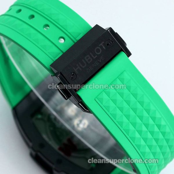 Big Bang replica watch details and pricing TW Factory Hublot 646.CI Skull Green rubber mechanical men