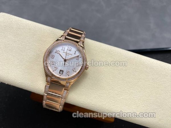 Patek Philippe Super Clone watch picture and price Twenty~4 Rose gold silver dial Diamond 7300 mechanical women