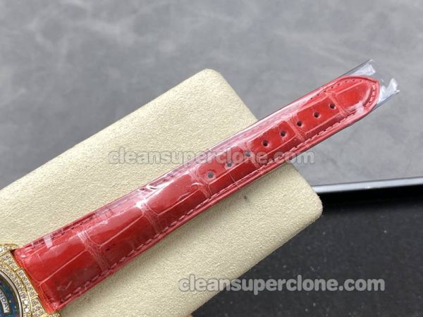 Day-Date replica watch details and pricing 8+ Factory Rolex 128395 blue dail red strap mechanical women