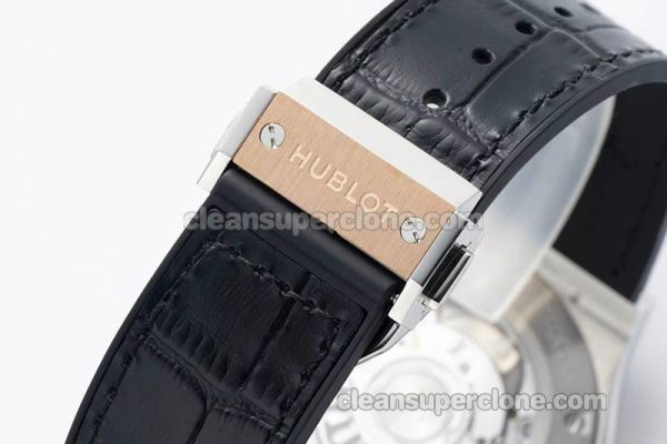 Classic Fusion replica watch details and pricing JJ Factory Hublot 542.NO black Leather strap mechanical men