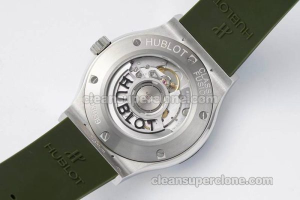 Classic Fusion replica watch details and pricing JJ Factory Hublot 542.NX Green Rubber strap mechanical men