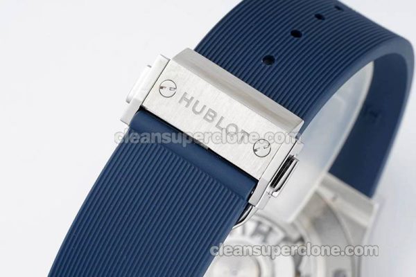 Classic Fusion replica watch details and pricing JJ Factory Hublot 542.NX blue Rubber strap mechanical men