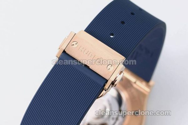 Classic Fusion replica watch details and pricing JJ Factory Hublot 542.OX blue Rubber strap mechanical men