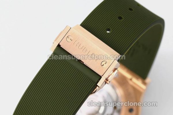 Classic Fusion replica watch details and pricing JJ Factory Hublot 542.OX Green Rubber strap mechanical men