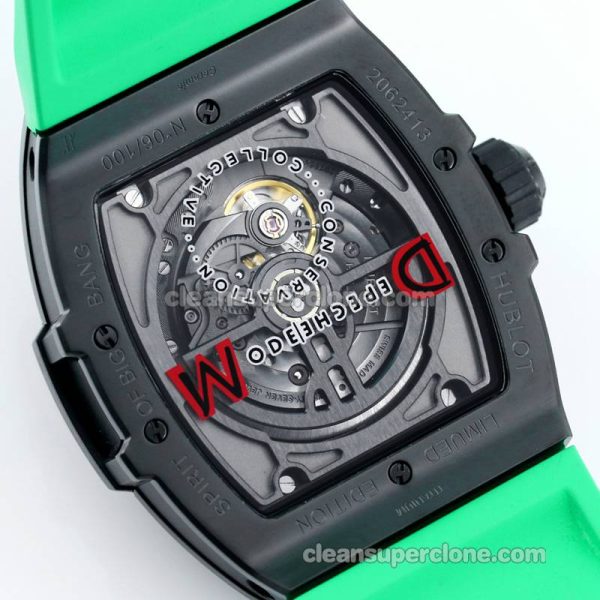 Big Bang replica watch details and pricing TW Factory Hublot 646.CI Skull Green rubber mechanical men