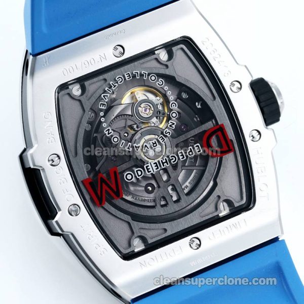 Big Bang replica watch details and pricing TW Factory Hublot 646.CI Skull blue rubber mechanical men