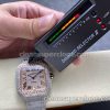 Cartier Super Clone watch picture and price Santos Rose Gold moissanite mechanical men