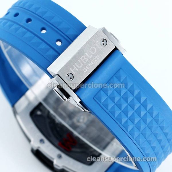 Big Bang replica watch details and pricing TW Factory Hublot 646.CI Skull blue rubber mechanical men