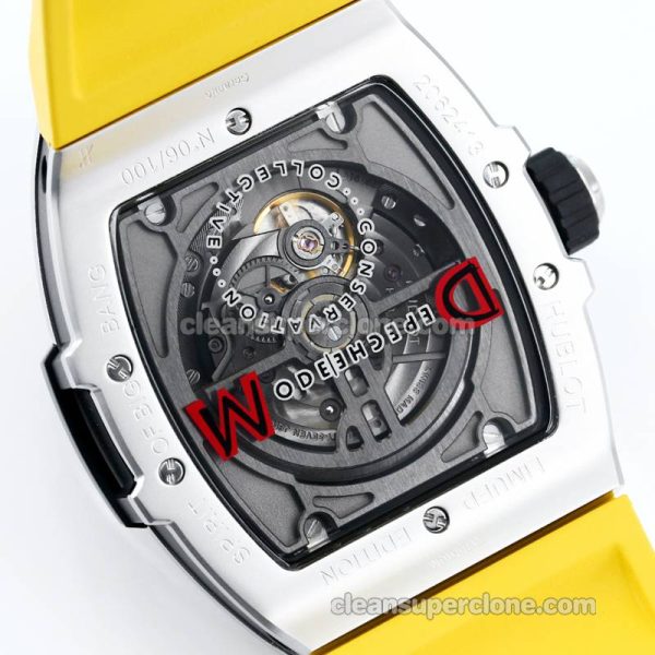 Big Bang replica watch details and pricing TW Factory Hublot 646.CI Skull yellow rubber mechanical men
