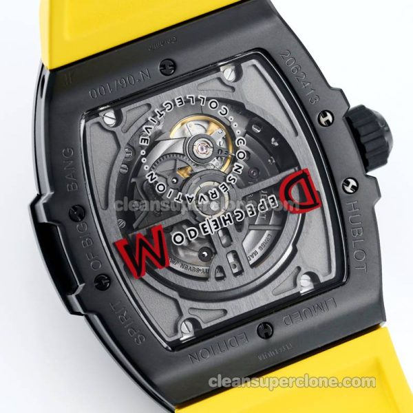 Big Bang replica watch details and pricing TW Factory Hublot 646.CI Skull yellow rubber mechanical men