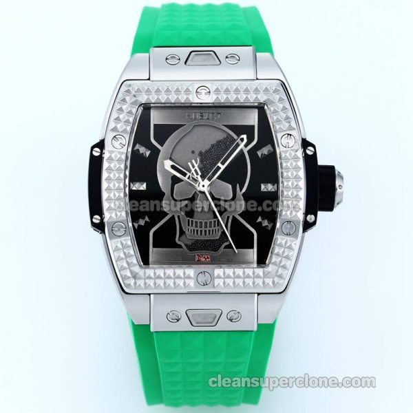 Big Bang replica watch details and pricing TW Factory Hublot 646.CI Skull Green rubber mechanical men