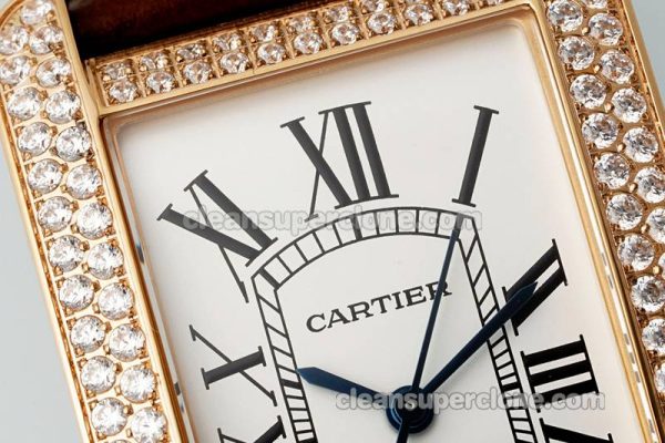 Tank replica watch details and pricing AF Factory Cartier WB704851 brown strap mechanical men