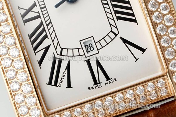 Tank replica watch details and pricing AF Factory Cartier WB704851 brown strap mechanical men